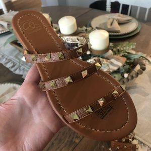 New, never worn, in box - studded sandals!